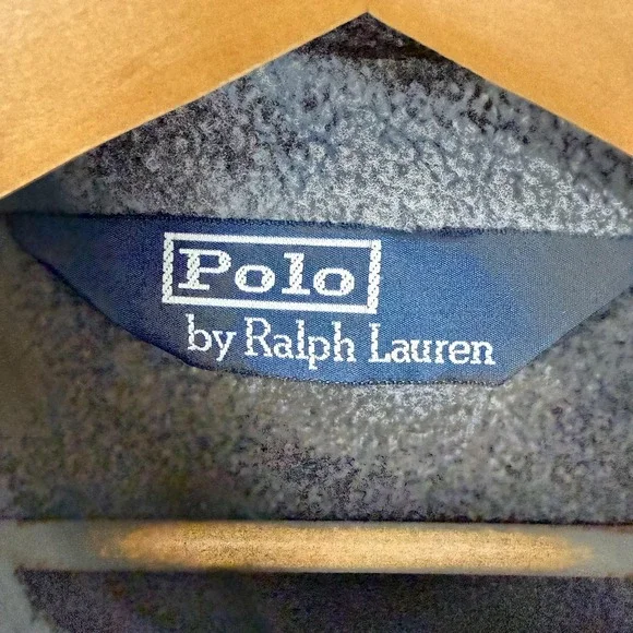 Vintage Polo Ralph Lauren Jacket Mens Large Gray Polartec Fleece Bomber Full Zip - Picture 3 of 15